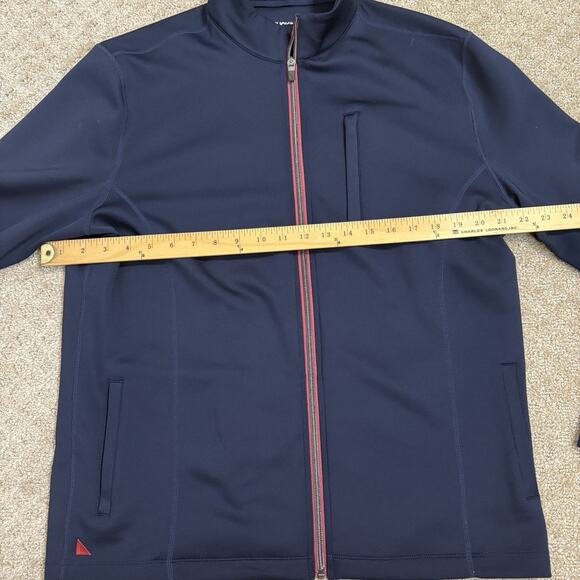 Untuckit Mens Blue Dashwood Jacket Size MED Full Zip Performance Stretch - Picture 7 of 9